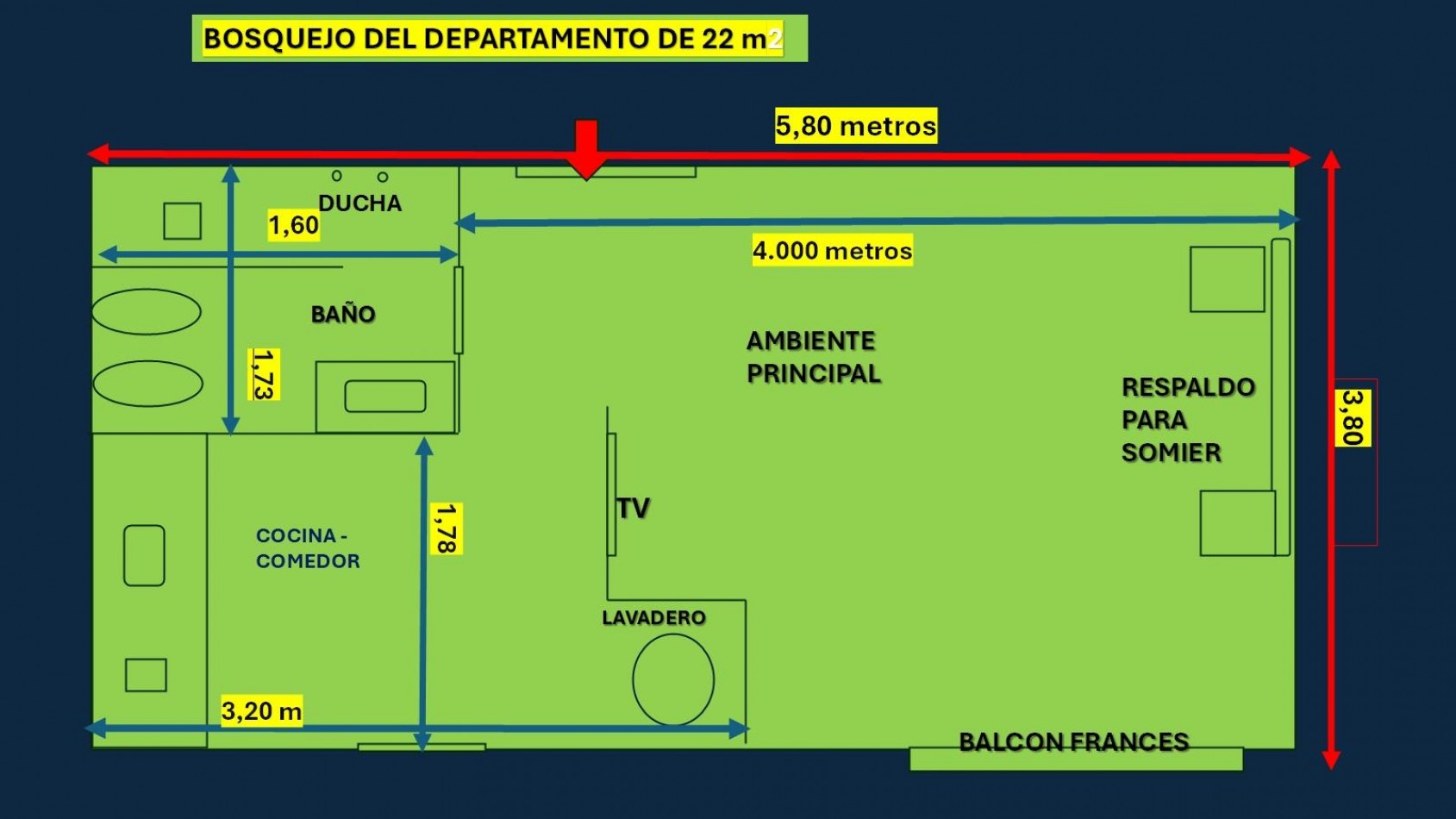 Monoambiente en venta