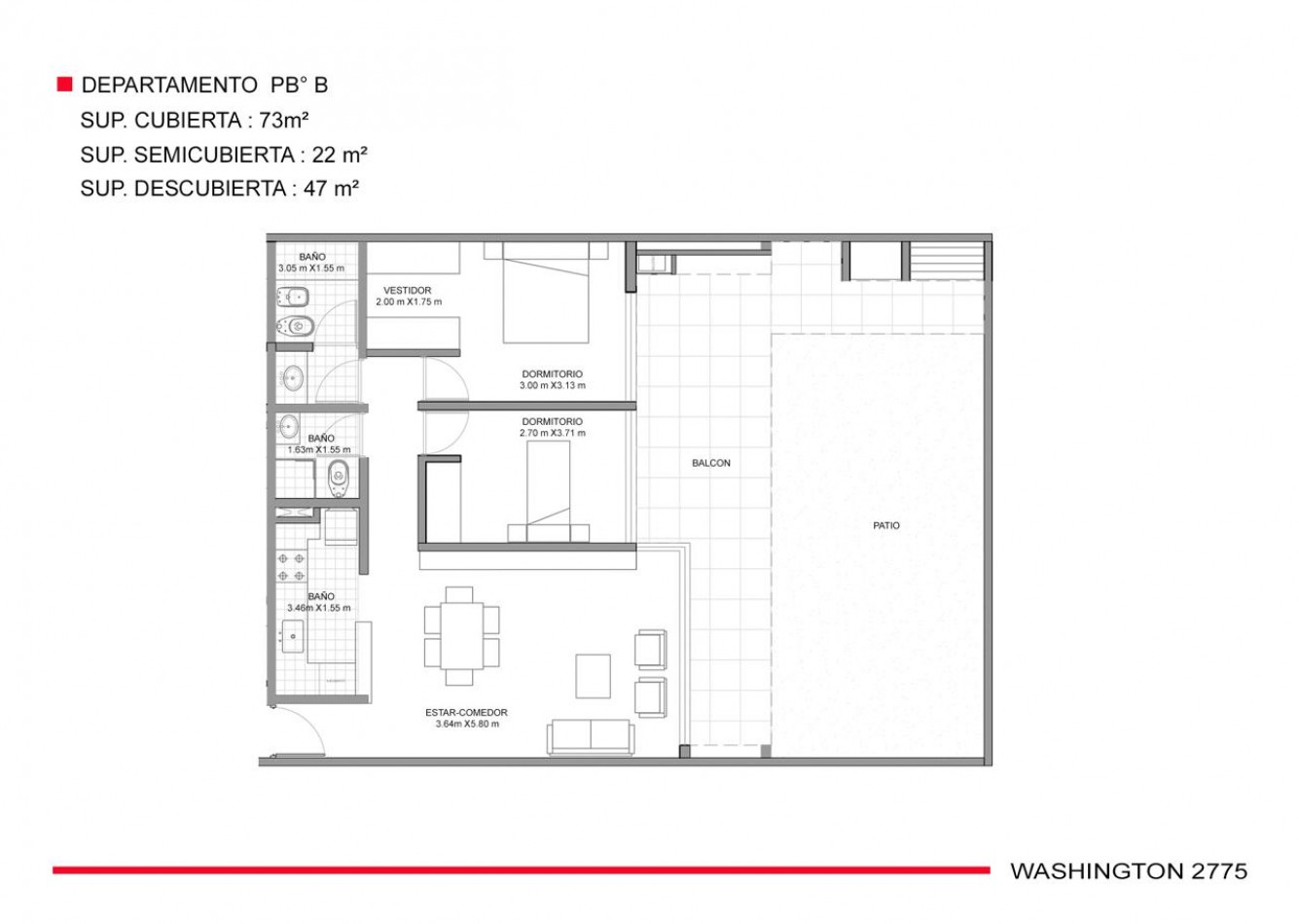 Departamento tres ambientes con patio propio a estrenar- entrega inmediata